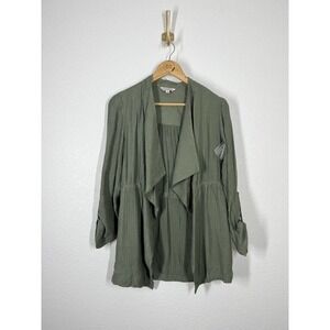 Nanette Lepore Textured Knit Lapel Jacket Cardigan